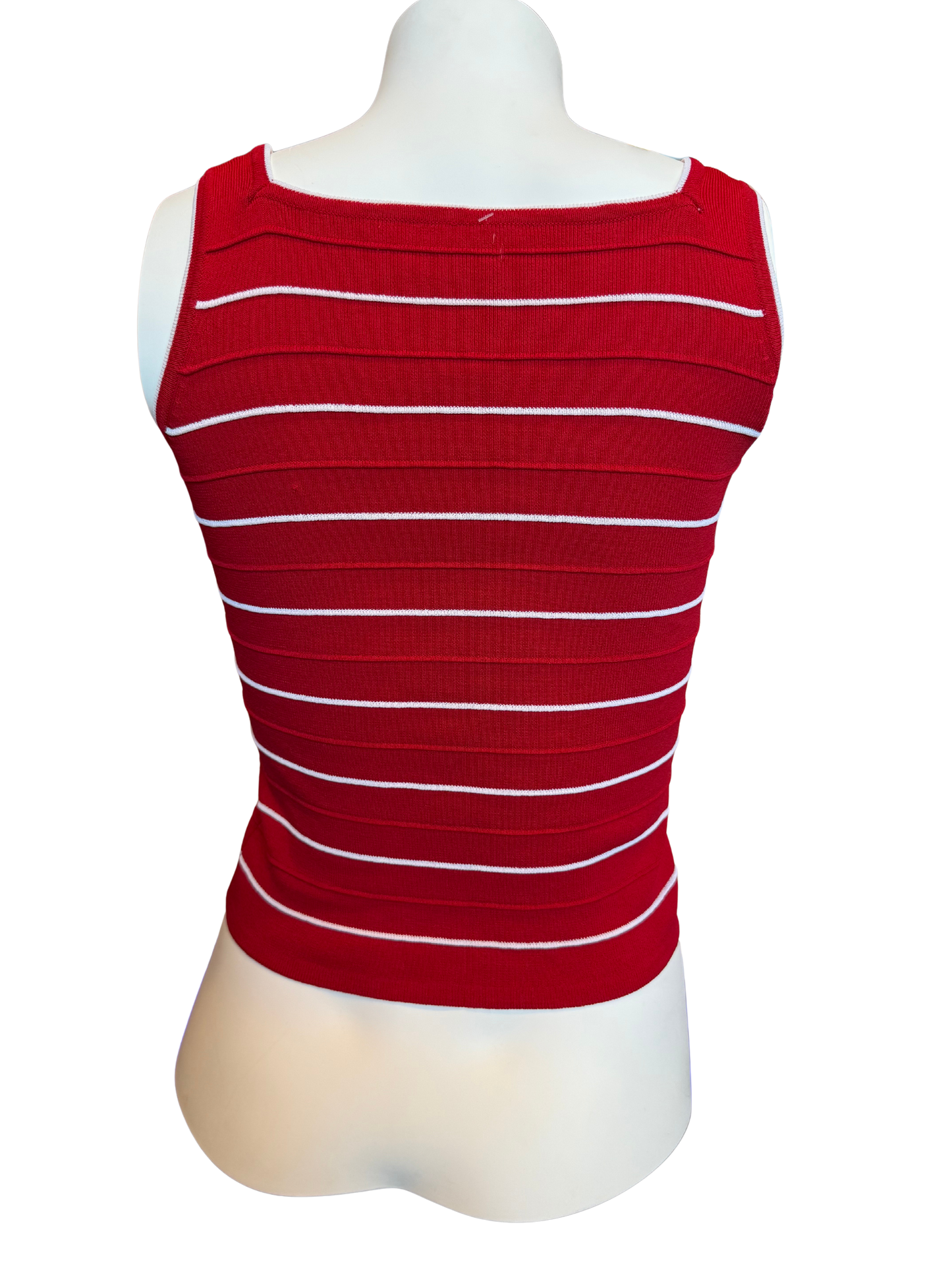 Y2K Red & White Stripped Tank