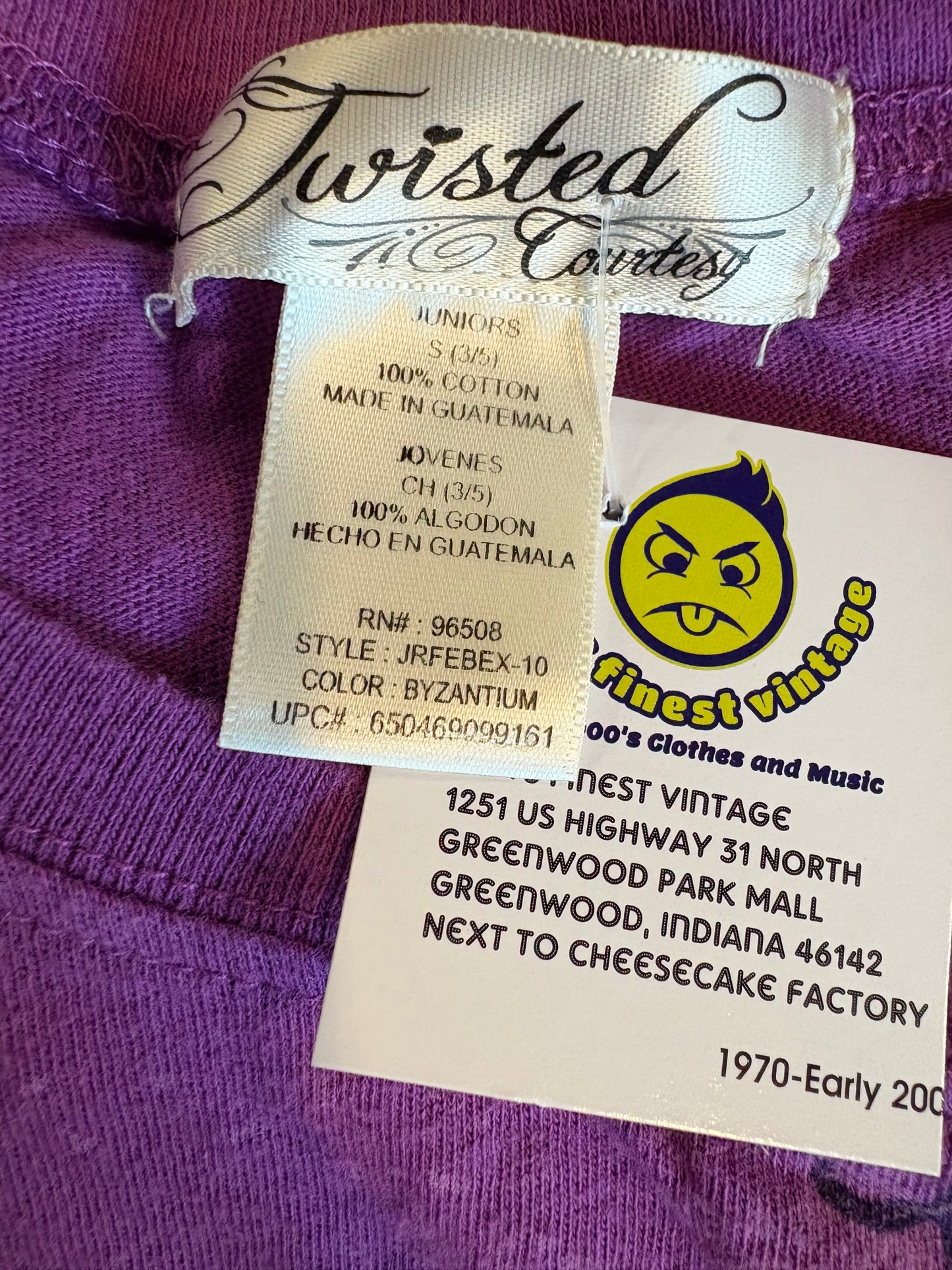 Y2K Purple Grunge Top