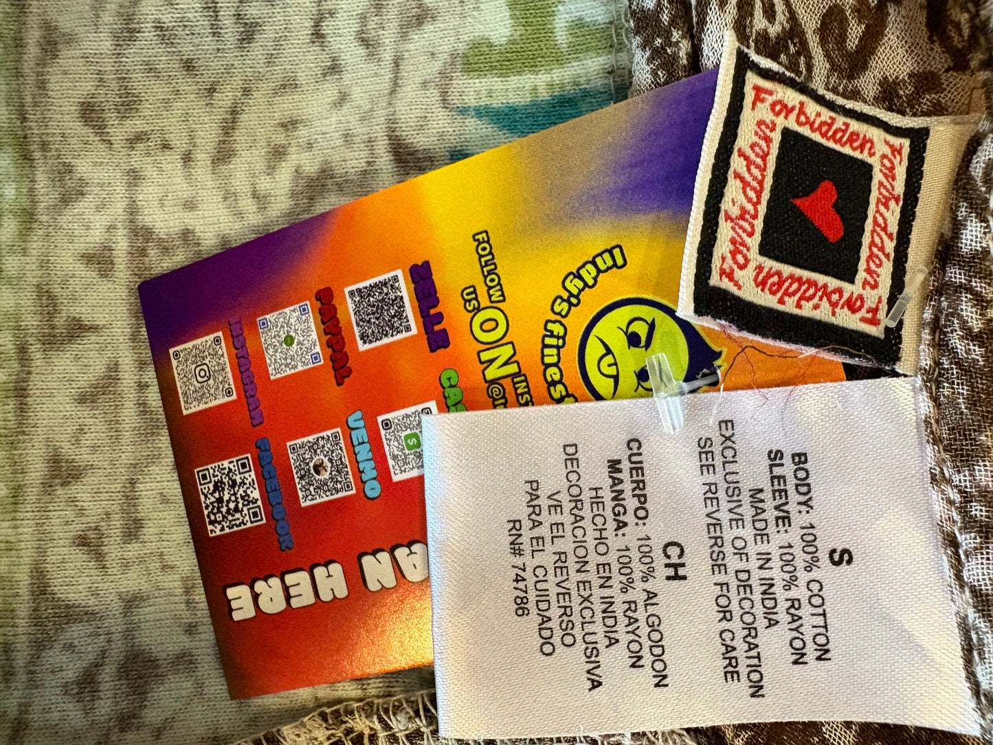 Y2K Forbidden Brown Boho Fitted Top