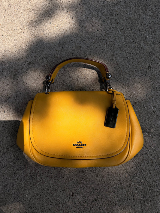 MUSTARD YELLOW COACH PURSE