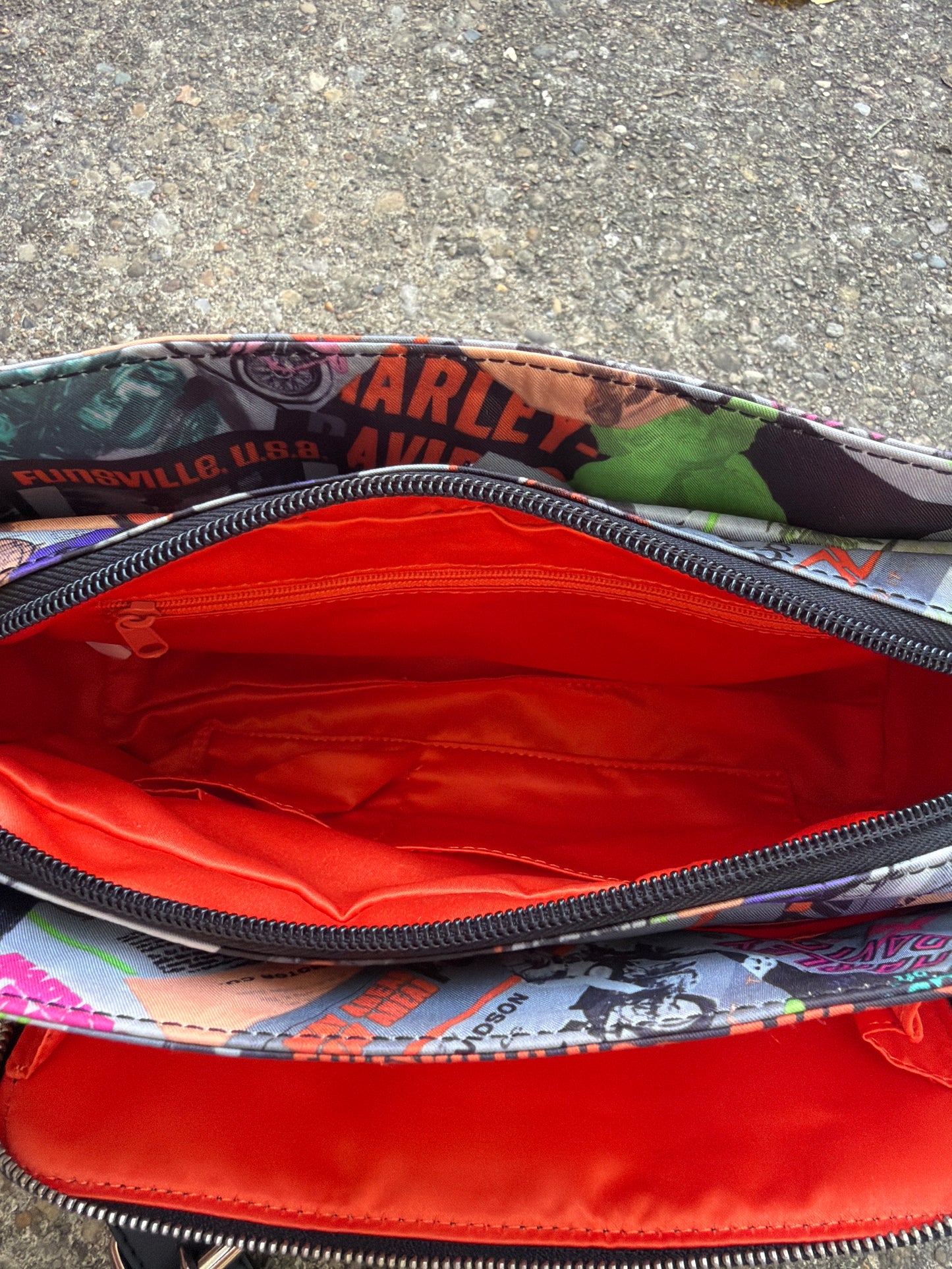 Harley Davidson Yesterdays News Print Purse