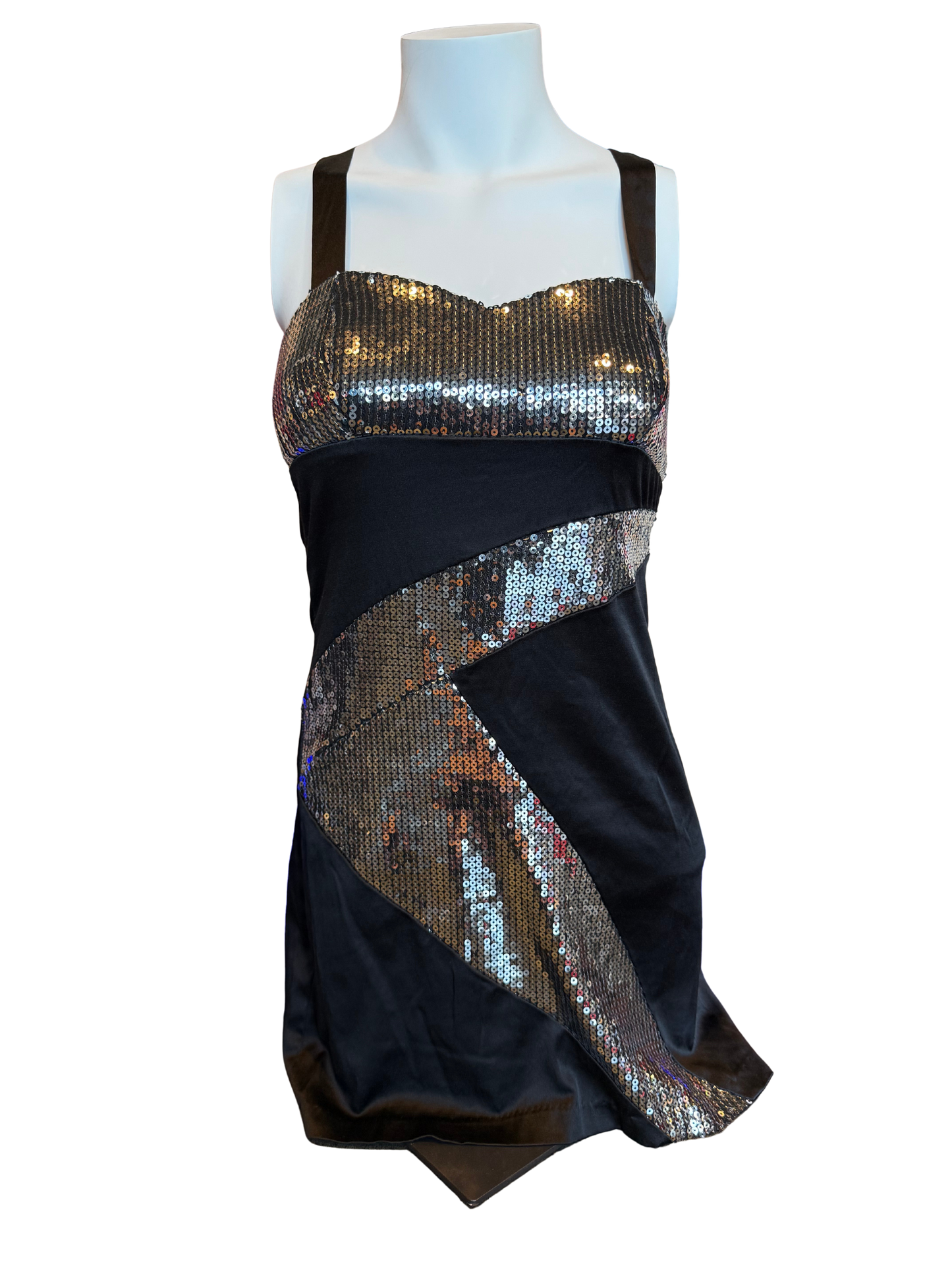 Y2K Sequin Black Dress