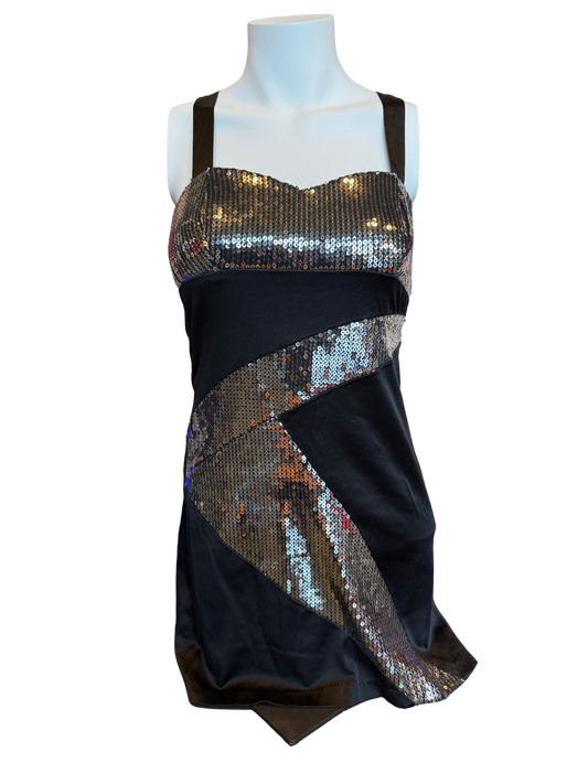 Y2K Sequin Black Dress