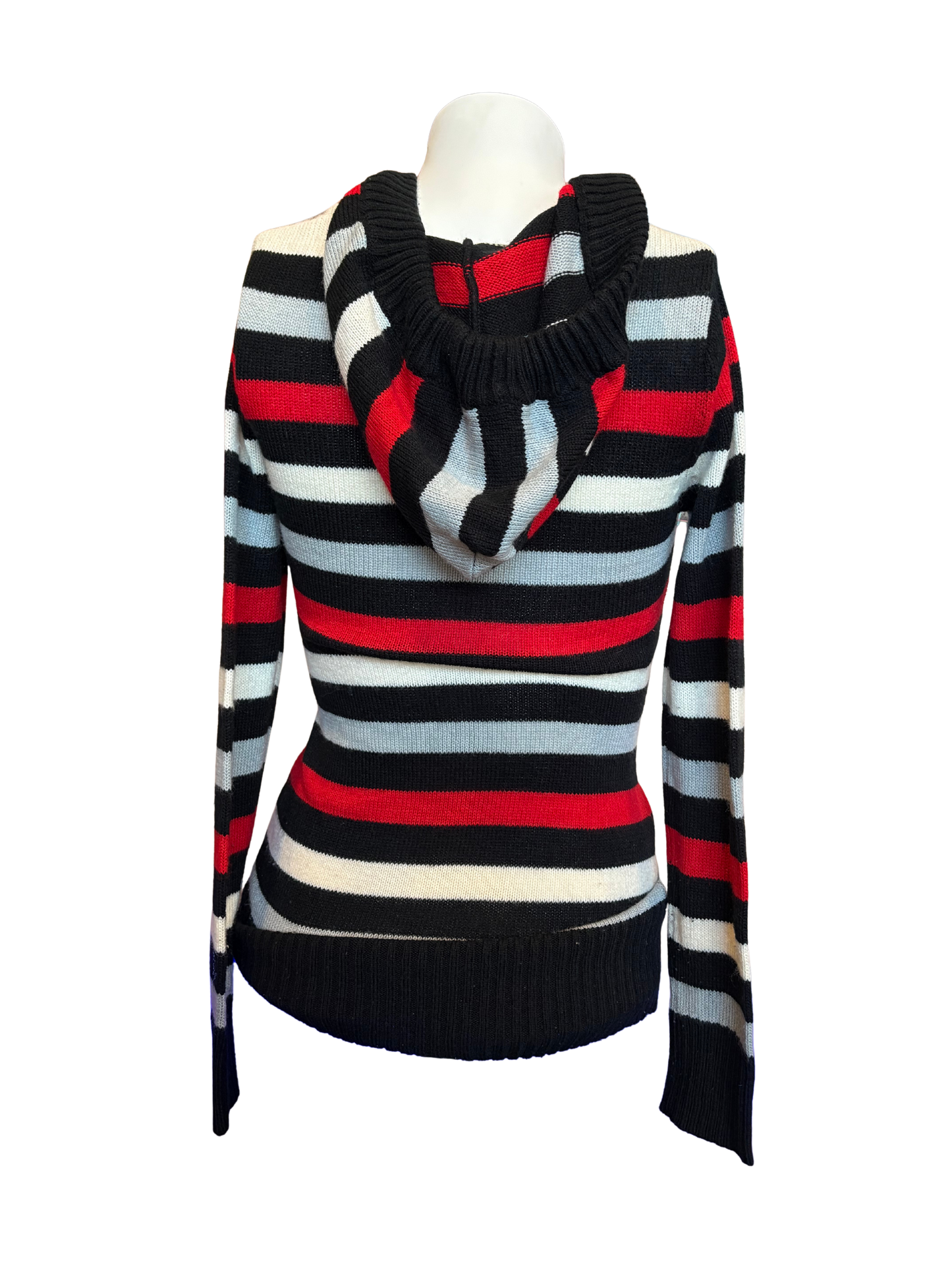 Y2K Stripped Long Sleeve Hooded Sweater