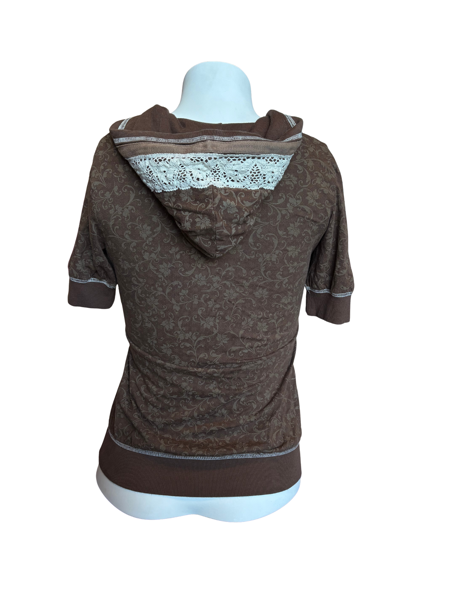 Y2K Brown Hooded Top