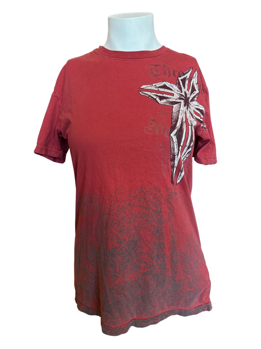 Y2K Red Cross Graphic T-Shirt