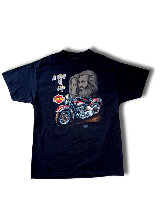 1991 3D Emblem "A Way Of Life" Harley Davidson T-Shirt
